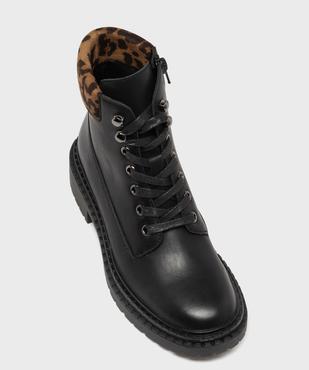 Boots à lacets et zip avec col texturé femme - Valentina Baldano vue6 - VALENTINA BALDA - GEMO