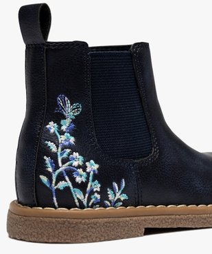 Boots bébé fille style Chelsea à zip avec détails brodés vue7 - LOVELY WINGS - GEMO