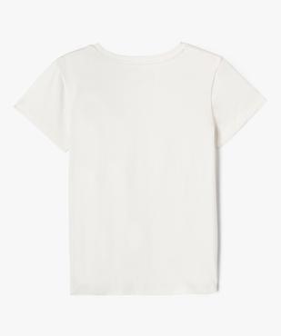 Tee-shirt manches courtes et col rond fille vue3 - GEMO 4G FILLE - GEMO
