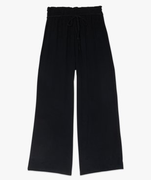 Pantalon femme large et fluide avec ceinture tressée vue4 - GEMO(FEMME PAP) - GEMO