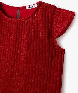 Robe de soirée plissée en maille scintillante fille vue2 - GEMO (ENFANT) - GEMO