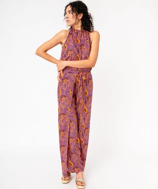 Pantalon large et fluide à motifs femme vue5 - GEMO(FEMME PAP) - GEMO