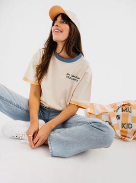 Tee-shirt manches courtes avec message amour mixte - Gémo X Maëva vue2 - GEMO 4G FEMME - GEMO
