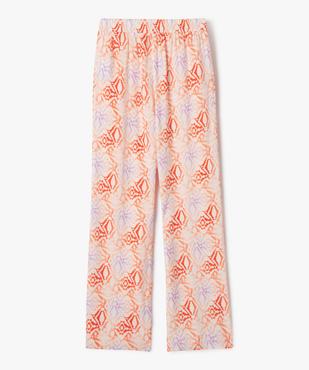 Pantalon imprimé fendu devant fille vue4 - GEMO 4G FILLE - GEMO