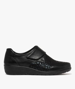 Derbies confort à scratch à talon compensé femme vue1 - G'FLEX - GEMO