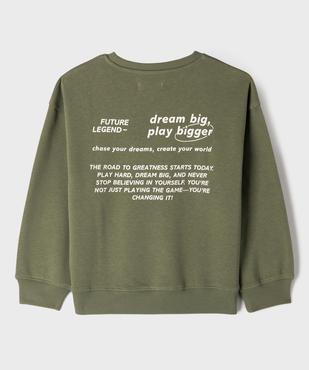 Sweat en molleton imprimé devant et dos garçon vue4 - GEMO 4G GARCON - GEMO