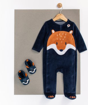 Ensemble pyjama bleu pour bébé garçon avec chausson  - GEMO
