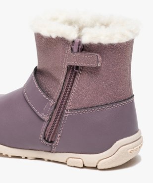 Boots bébé fille zippées fourrées sherpa – Geox vue6 - GEOX - GEMO