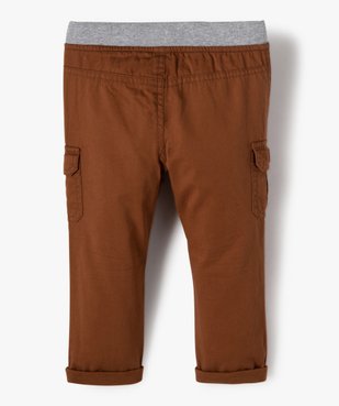 Pantalon bébé garçon coupe battle à revers et taille élastiquée vue3 - GEMO(BEBE DEBT) - GEMO
