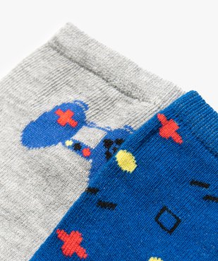 Chaussettes garçon à motifs jeux vidéo (lot de 3) vue2 - GEMO (ENFANT) - GEMO