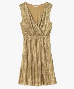 Robe courte sans manches en maille gaufrée scintillante femme vue4 - GEMO(FEMME PAP) - GEMO