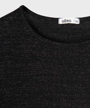 Robe manches longues coupe courte et ajustée en maille pailletée fille vue3 - GEMO (JUNIOR) - GEMO