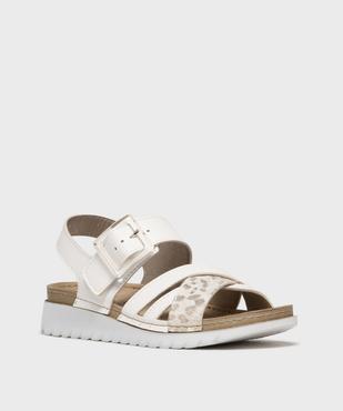 Sandales à brides avec touches pailletées femme - Emilia Rosa vue2 - EMILIA ROSA - GEMO