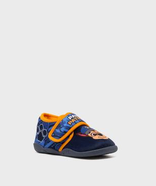 Chaussons montants à scratch en velours imprimés Chase garçon - La Pat'Patrouille vue2 - PAT PATROUILLE - GEMO
