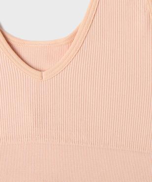 Brassière réversible en maille côtelée fille vue2 - GEMO 4G FILLE - GEMO