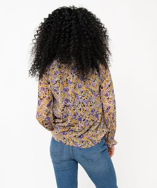 Blouse à manches longues en voile à motifs fleuris femme vue3 - GEMO 4G FEMME - GEMO