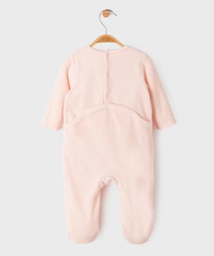 Pyjama en velours avec message sur le buste bébé vue4 - GEMO(BB COUCHE) - GEMO