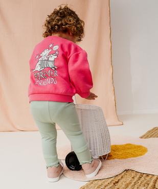 Sweat imprimé à manches bouffantes bébé fille vue4 - GEMO 4G BEBE - GEMO