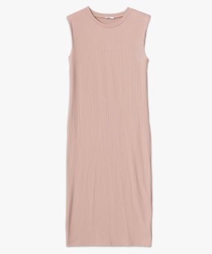 Robe femme en maille côtelée avec épaulettes vue4 - GEMO(FEMME PAP) - GEMO