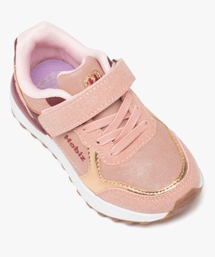 Baskets fille unies style running à scratch - Hobiz vue5 - HOBIZ - GEMO