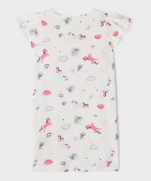 Chemise de nuit à motifs licornes fille vue3 - GEMO 4G FILLE - GEMO