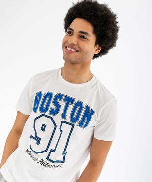 Tee-shirt à manches courtes avec inscription XXL homme vue2 - GEMO (HOMME) - GEMO