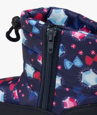 Après-skis fille fourrés à motifs et à zip vue6 - SANS MARQUE - GEMO