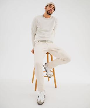 Jean Straight en denim extensible au coloris unique homme vue6 - GEMO 4G HOMME - GEMO