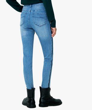 Jean femme slim à bandes latérales en velours vue3 - Nikesneakers(FEMME PAP) - Nikesneakers