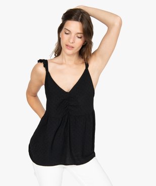 Blouse femme ample à bretelles volantées vue1 - GEMO(FEMME PAP) - GEMO