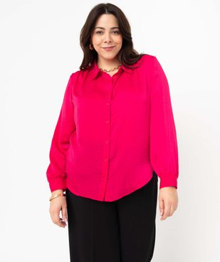 Chemise femme grande taille en matière satinée vue5 - GEMO (G TAILLE) - GEMO
