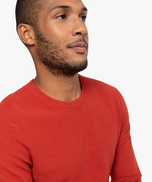 Pull homme à col rond en maille fantaisie vue6 - GEMO (HOMME) - GEMO