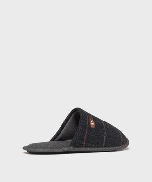 Mules en velours à carreaux homme vue4 - GEMO(HOMWR HOM) - GEMO