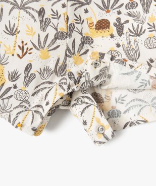 Combishort bébé fille fluide à motifs vue3 - GEMO(BEBE DEBT) - GEMO