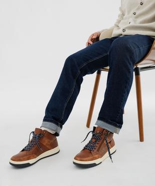 Baskets montantes avec lacets et zip homme - Lee Cooper vue1 - LEE COOPER - GEMO