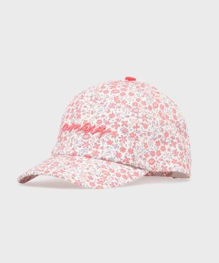 Casquette en coton à motifs fleuris fille vue1 - GEMO 4G FILLE - GEMO