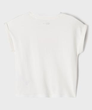 Tee-shirt manches courtes imprimé avec liens à nouer fille vue4 - GEMO 4G FILLE - GEMO