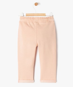 Pantalon en maille avec taille élastique et revers bébé fille vue3 - GEMO 4G BEBE - GEMO