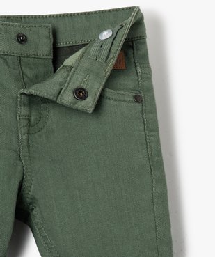 Pantalon bébé garçon coupe slim en toile extensible vue2 - GEMO(BEBE DEBT) - GEMO