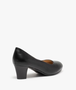 Escarpins femme à talon rainuré et dessus uni vue4 - GEMO(URBAIN) - GEMO