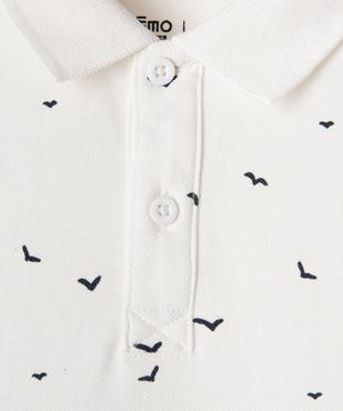 Polo manches courtes à micro motifs garçon vue1 - GEMO 4G GARCON - GEMO