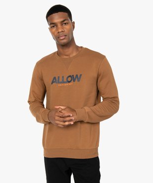 Sweat homme avec inscription et col fantaisie vue1 - GEMO (HOMME) - GEMO