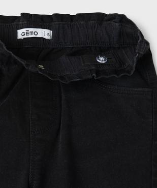 Jean large avec taille froncée élastique ajustable fille vue3 - GEMO (ENFANT) - GEMO