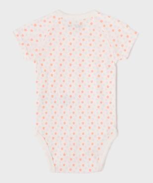 Body croisé à manches courtes à motifs fleuris bébé fille (lot de 3) vue3 - GEMO 4G BEBE - GEMO