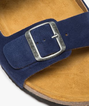 Sandales homme en cuir à larges brides à boucle vue6 - GEMO (CASUAL) - GEMO