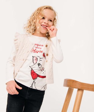 Gilet fille sans manches à maille fantaisie pailletée vue1 - GEMO (ENFANT) - GEMO