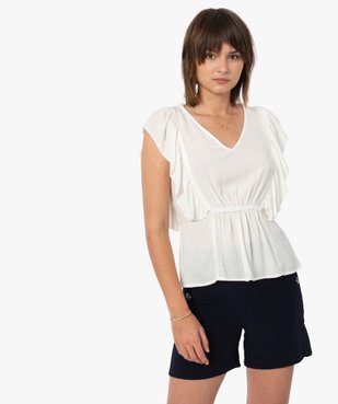 Blouse femme sans manches à fines rayures dorées vue1 - GEMO(FEMME PAP) - GEMO