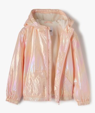 Blouson imperméable fille à capuche avec doublure chaude vue2 - GEMO (ENFANT) - GEMO