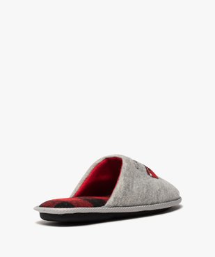 Chaussons homme mules brodées tasse à café vue4 - GEMO(HOMWR HOM) - GEMO