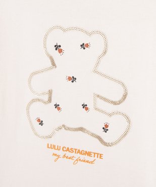 Tee-shirt manches longues à motif fille - LuluCastagnette vue3 - LULUCASTAGNETTE - GEMO